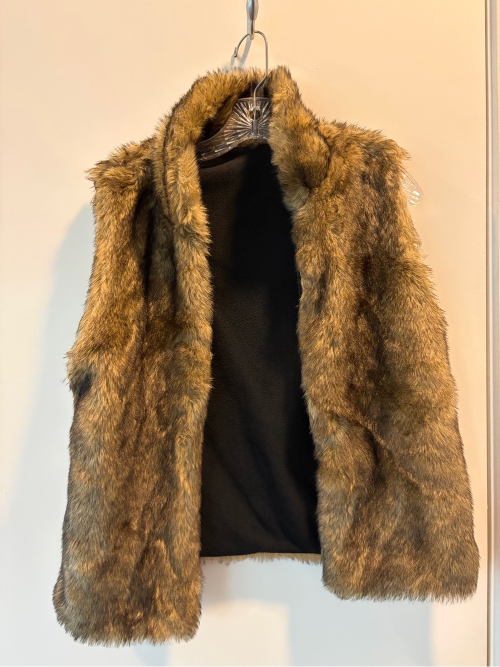 Abercrombie & Fitch Brown Faux Fur Vest